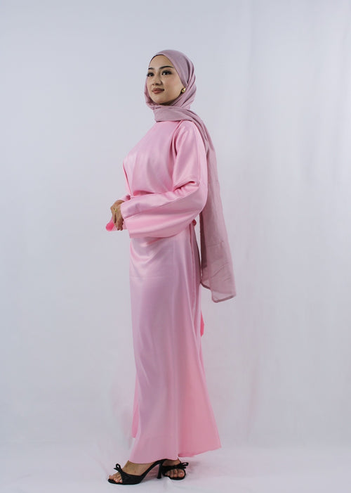 Kleid Dalia in Pink von der Seite